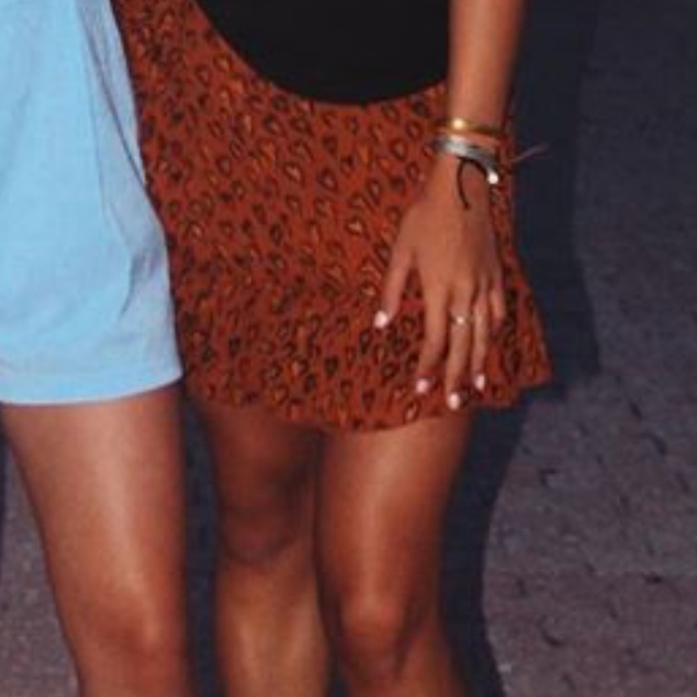 Urban outfitters orange heart skirt